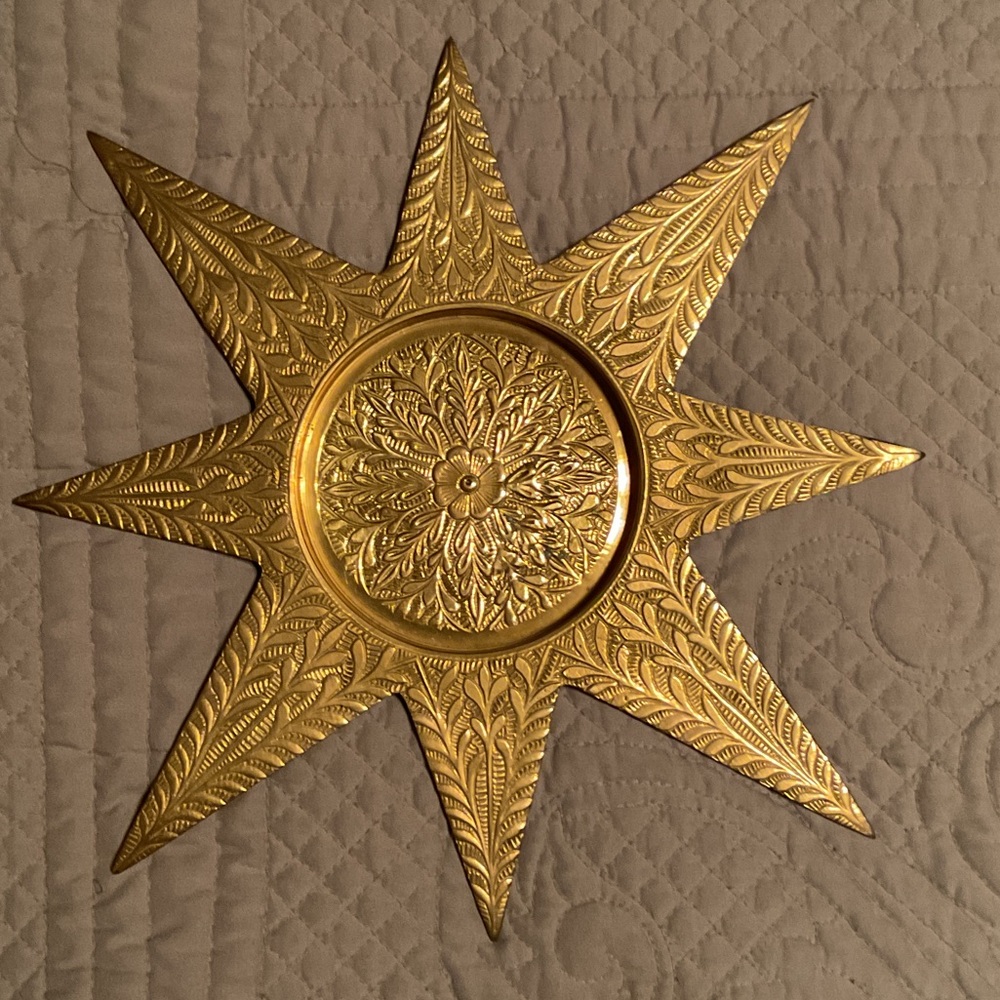 Brass Starburst Desktop Decor